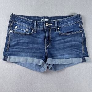 Denizen Levi’s Low Rise Shortie Denim Shorts Womens 9 W29 Blue Cuffed Stretch